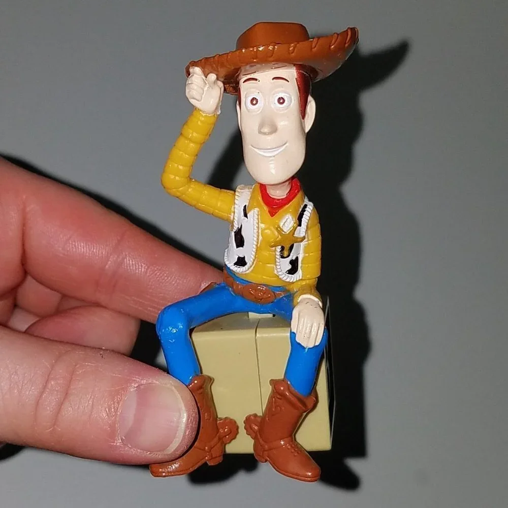 2 Toy Story Buzz Lightyear Woody Disney Decopac Birthday Cake Topper Figure Lot